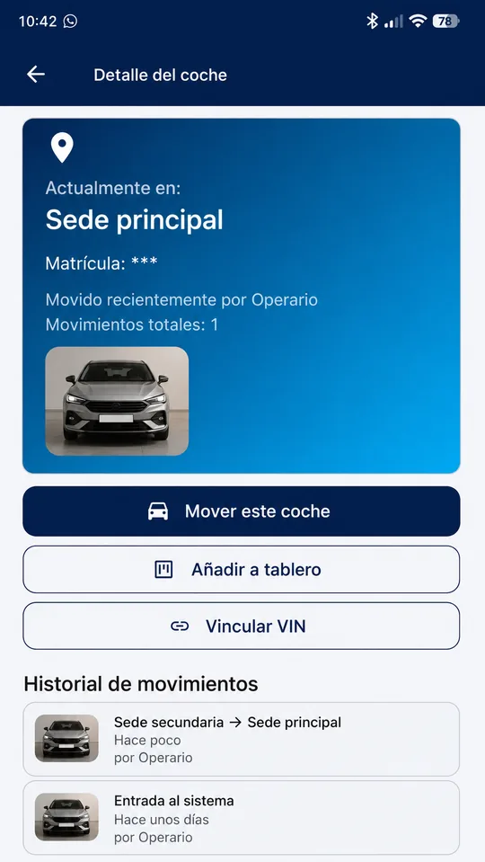 Detalle del coche